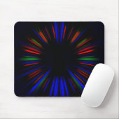 Blaue und rote Sternexplosion Mousepad (Mit Mouse)