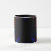 Blaue und rote Sternexplosion Tasse (Zentrum)