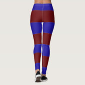 Blaue und rote Streifen Leggings (Rückseite)