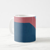Blaue und rote Tapete Kaffeetasse (Vorderseite Links)