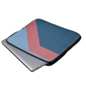 Blaue und rote Tapete Laptopschutzhülle (Vorne Knopf)