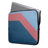 Blaue und rote Tapete Laptopschutzhülle (Vorderseite Links)