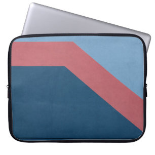 Blaue und rote Tapete Laptopschutzhülle