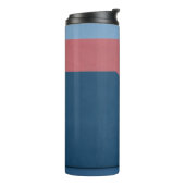 Blaue und rote Tapete Thermosbecher (Nach links gedreht)