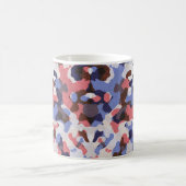 Blaue und rote Tarnung Kaffeetasse (Mittel)