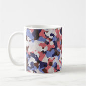 Blaue und rote Tarnung Kaffeetasse (Links)