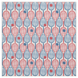 Blaue und rote Tennisschläger Stoff