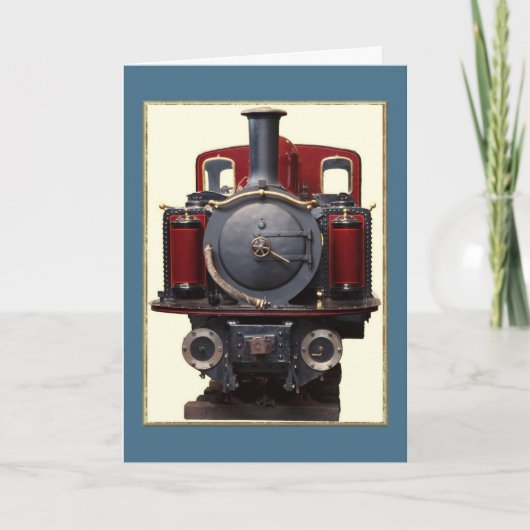 Blaue und rote Zugkarte Karte (Vorderseite)