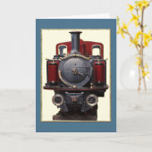 Blaue und rote Zugkarte Karte (Gelbe Blume)