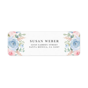 Blaue und rötlich-rosa Aquarellfarben - Einladung