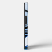 Blaue und schwarze abstrakte Grunge-Kreise Case-Mate iPhone Hülle (Rückseite / Rechts)