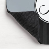 Blaue und schwarze BlumenBündel, Streifen mit Mousepad (Ecke)