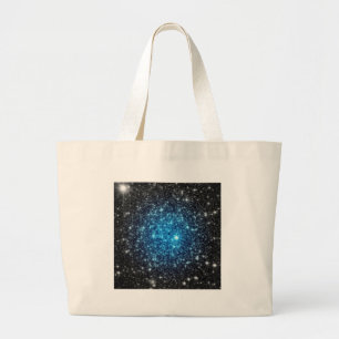 Blaue und schwarze Galaxie Jumbo Stoffbeutel