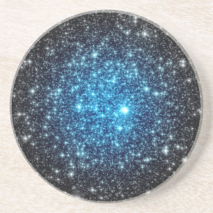 Blaue und schwarze Galaxie Sandstein Untersetzer