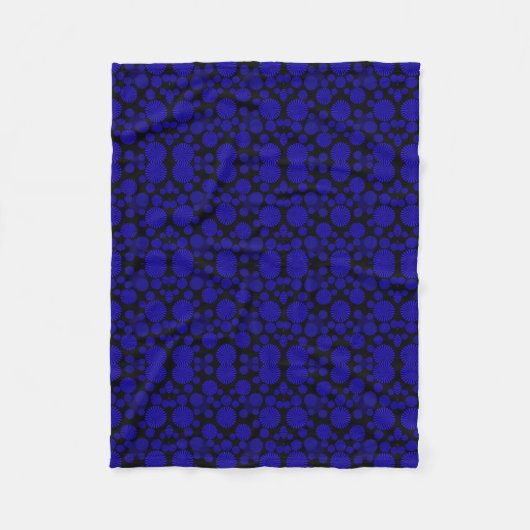 Blaue und schwarze geometrische Decke (Vorderseite)