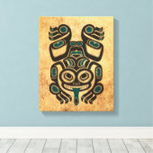 Blaue und schwarze Haida Spirit Tree Frog Leinwanddruck (Insitu (Holzboden))