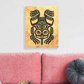 Blaue und schwarze Haida Spirit Tree Frog Leinwanddruck (Insitu (Wohnzimmer))