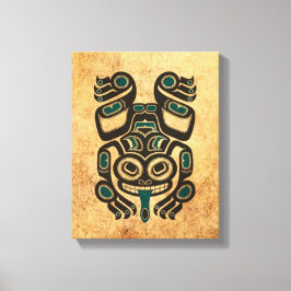 Blaue und schwarze Haida Spirit Tree Frog Leinwanddruck