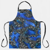 Blaue und schwarze Halbwertswaage Schürze (Vorderseite)