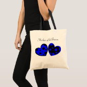 Blaue und schwarze Herz-Tasche Tragetasche (Vorderseite (Produkt))