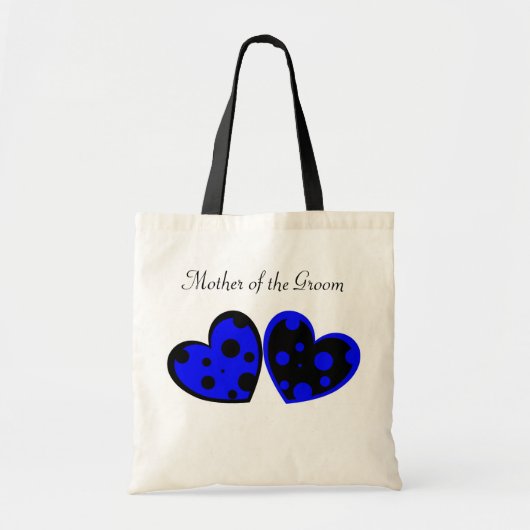 Blaue und schwarze Herz-Tasche Tragetasche (Vorne)