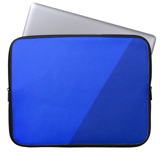 Blaue und schwarze Holzpappe Laptopschutzhülle (Vorderseite)