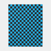 Blaue und schwarze karierte Drucke Fleecedecke (Vorderseite)