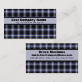Blaue und schwarze karierte Geschäfts-Karte Visitenkarte (Vorne/Hinten)