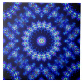Blaue und schwarze Keramikfliese