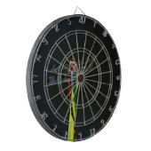 Blaue und schwarze Libelle auf grünem und rotem Gr Dartscheibe (Vorderseite Links)