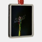 Blaue und schwarze Libelle auf grünem und rotem Gr Ornament Aus Metall (Rechts)