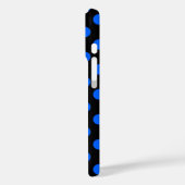 Blaue und schwarze Polka Case-Mate iPhone Hülle (Rückseite / Links)