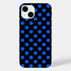 Blaue und schwarze Polka Case-Mate iPhone 14 Hülle