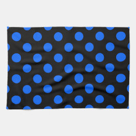 Blaue und schwarze Polka Küchentuch