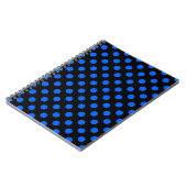 Blaue und schwarze Polka Notizblock (Linke Seite)