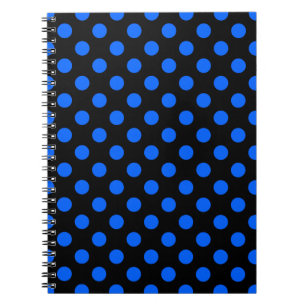 Blaue und schwarze Polka Notizblock