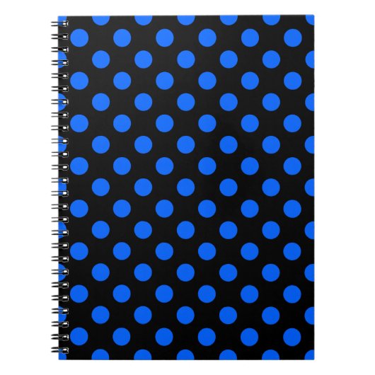 Blaue und schwarze Polka Notizblock (Vorderseite)