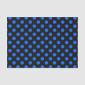 Blaue und schwarze Polka Seidenpapier (Vorderseite)