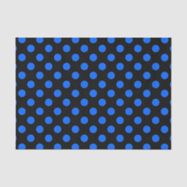 Blaue und schwarze Polka Seidenpapier