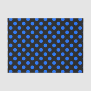 Blaue und schwarze Polka Seidenpapier