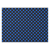 Blaue und schwarze Polka Tischdecke (Vorderseite (Horizontal))