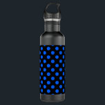 Blaue und schwarze Polka Trinkflasche<br><div class="desc">Blaue und schwarze Polka</div>