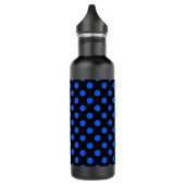 Blaue und schwarze Polka Trinkflasche (Links)