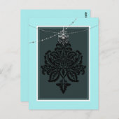 Blaue und schwarze Postkarte (Vorne/Hinten)