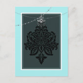 Blaue und schwarze Postkarte (Vorderseite)