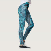 Blaue und schwarze Quallen Leggings (Rechts)