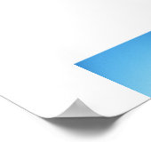 Blaue und schwarze Samtreflexionsfotografie Poster (Ecke)