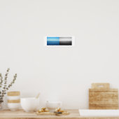 Blaue und schwarze Samtreflexionsfotografie Poster (Küche)