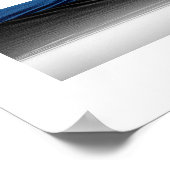 Blaue und schwarze Samtreflexionsfotografie Poster (Ecke)