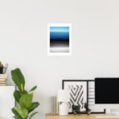 Blaue und schwarze Samtreflexionsfotografie Poster (Heimbüro)